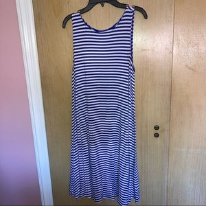 Old Navy Royal Blue and White Striped Sleeveless Sundress Size Small